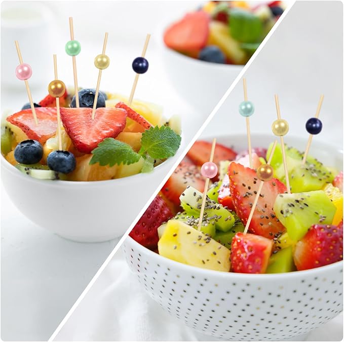 Cocktail Picks for Appetizers, Toothpicks for Appetizers, 100PCS Cocktail Toothpicks for Drinks, Appetizer Skewers for Charcuterie Cups Board