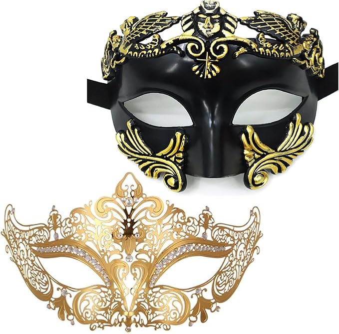 Masquerade Mask for Women Men Couple Venetian Mask Roman Greek Mask for Halloween Costume Party Prom