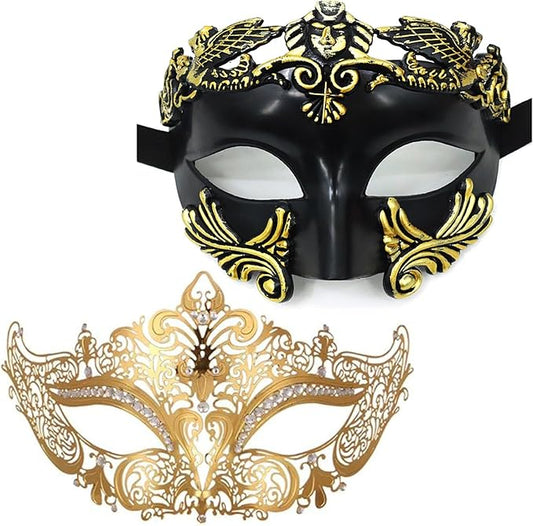 Masquerade Mask for Women Men Couple Venetian Mask Roman Greek Mask for Halloween Costume Party Prom