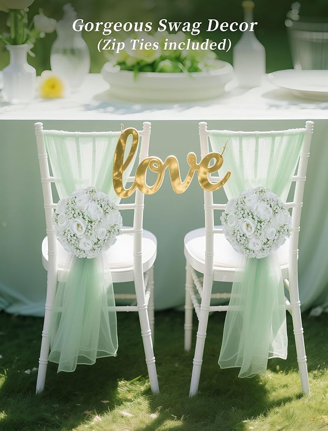 BLOSMON Babys Breath Artificial Flowers: 10 Pcs White Rose Baby Breath Ball Centerpieces for Wedding Table - Fake Silk Kissing Floral Arrangement for Home Party Event Decorations