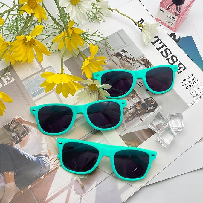 Pibupibu Neon Colors Party Favor Supplies Unisex Sunglasses Pack of 8