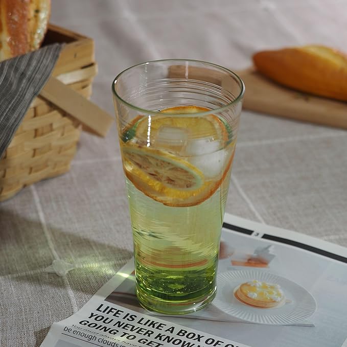 8-Piece Ombre Tumbler Set, 20oz Plastic Drinking Glasses, Assorted Colors, Shatterproof BPA-Free Drinkware, Large Stackable Cups for Patio, Pool, and Everyday Use, Top-Rack Dishwasher Safe