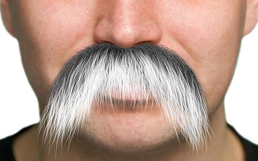 Self Adhesive Fake Mustache, Novelty, Walrus False Facial Hair for Adults, Costume Accessory for Halloween