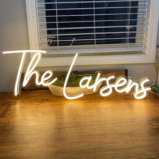 Custom LED Neon Signs, Handmade Personalised Neon Lights for Bedroom Wedding Birthday Party Home Wall Décor Bar Salon Neon Light Sign, Company Logo or Business Signs ( Optional 18'' to 55'')