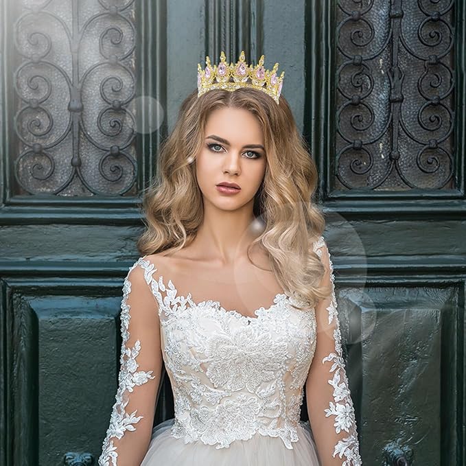 Queen Crown Rhinestone Wedding Crowns and Tiaras for Women Costume Party Hair Accessories Princess BirthdayCrown Crystal BridalCrown