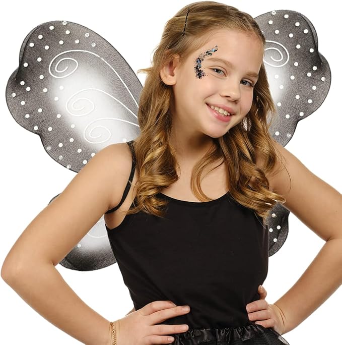 Funcredible Butterfly Wings with Chunky Glitter - Butterfly Costume - Fairy Wings Costume Set - Fairy Costume for Woman