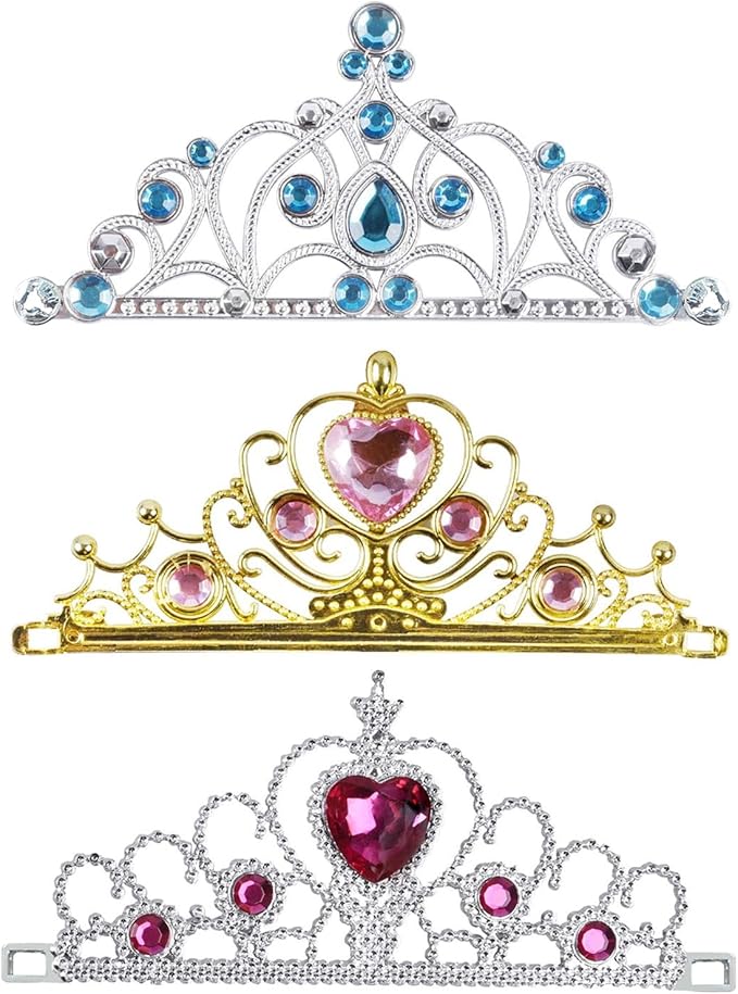 Princess Tiara Crown Headpieces, Dress Up Set for Little Girls, Kids Play Jewelry, Costume Accessories,Kids Party