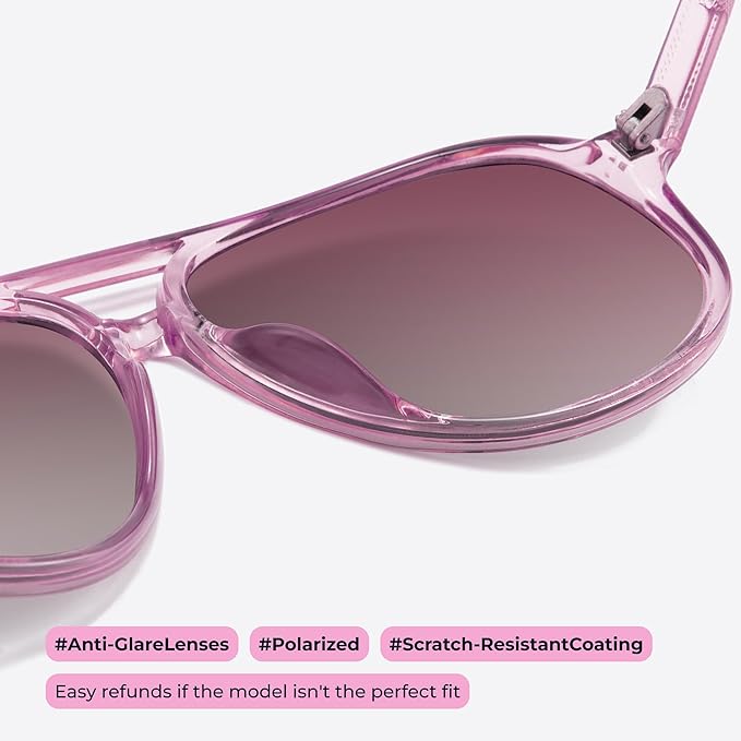 livho Trendy Polarized Aviator Sunglasses Women Men, Retro Sun Glasses for Women Men 2025, Oversized UV Protection Shades