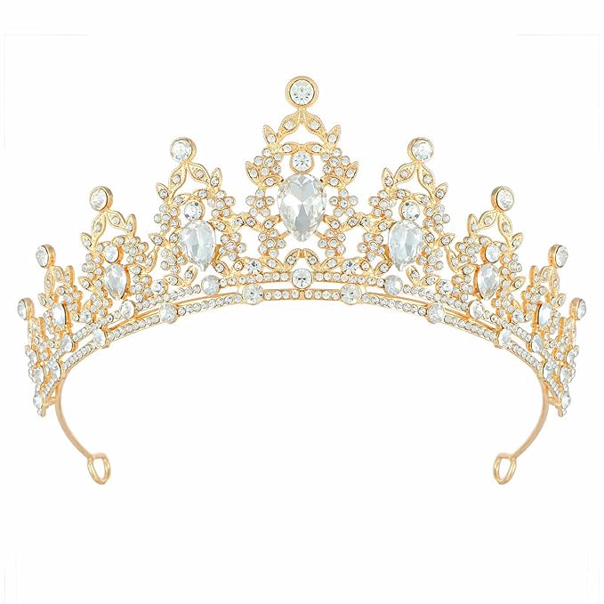 Tiara Crown for Women, Headband Hair Accessories for Birthday Wedding Party Costume