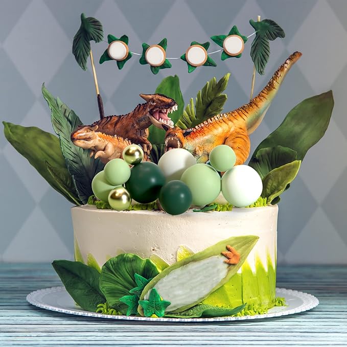 ASTARON 32 Pcs Ball Cake Topper Decorations Mini Balloons Cake Topper Sticks Foam Balls Cake Picks Cake Topper Balls Cake Decorations for Wedding Party Birthday Cake Decorating (Green Gold)