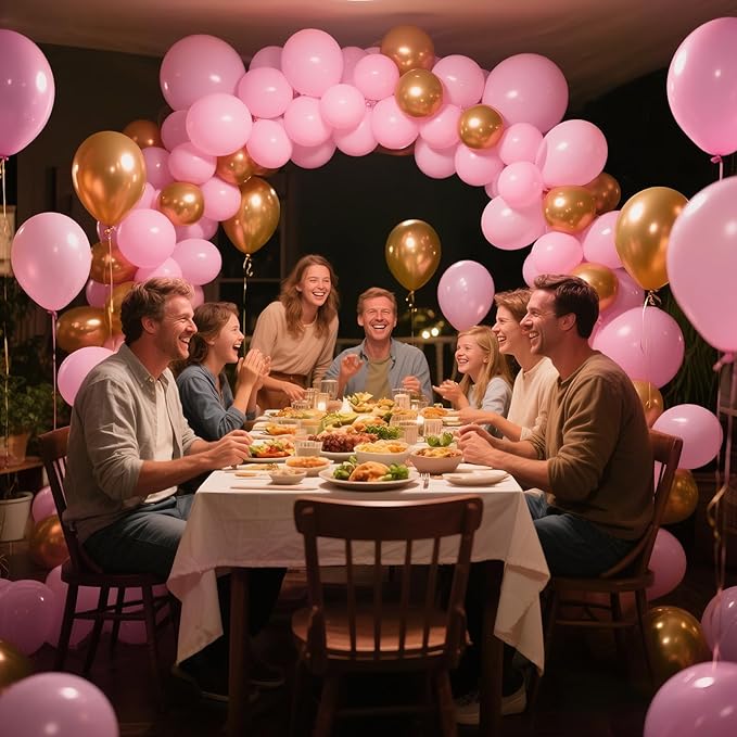 KAWKALSH Light Pink Balloon Arch Kit 111Pcs 18 12 5 Inch Latex Party Balloons Garland for Birthday Baby Shower Wedding Engagement Anniversary Christmas Party Decorations