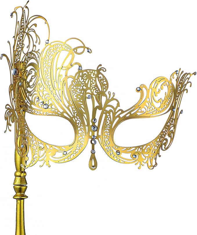 YU FENG Venetian Masquerade Mask for Women Couples Besties-Prom,Balls,Mardi Gras,Halloween and Parties Costume Mask