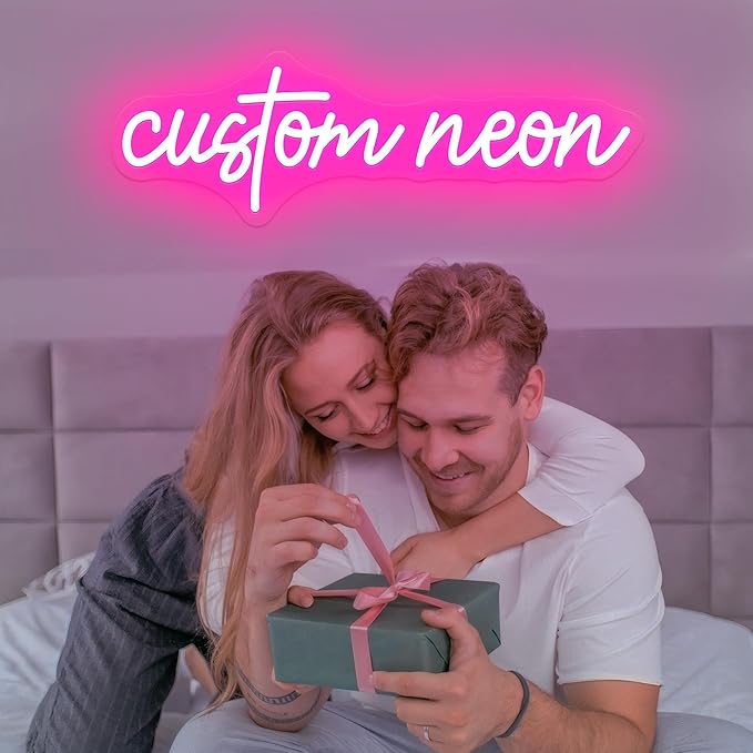 Custom Neon Sign for Wall Decor, Personalized Large Neon Light Sign Customizable for Bedroom Home Decor Wedding Birthday Gifts Party Bar Shop Name Logo Lights
