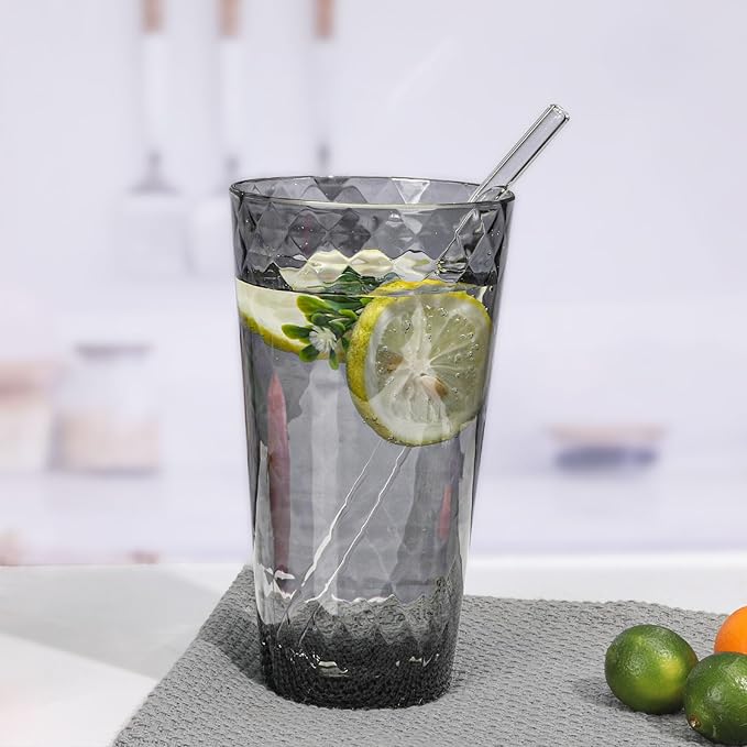 BPA-Free Plastic Tumblers 8 Pack (8x22oz) | Reusable Dishwasher Safe | Stackable Shatterproof Cups | Plastic Drinkware & Drinking Tumblers for Restaurant, Home, Party