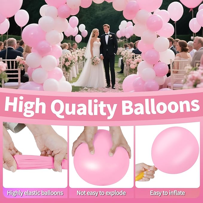 KAWKALSH Light Pink Balloon Arch Kit 111Pcs 18 12 5 Inch Latex Party Balloons Garland for Birthday Baby Shower Wedding Engagement Anniversary Christmas Party Decorations
