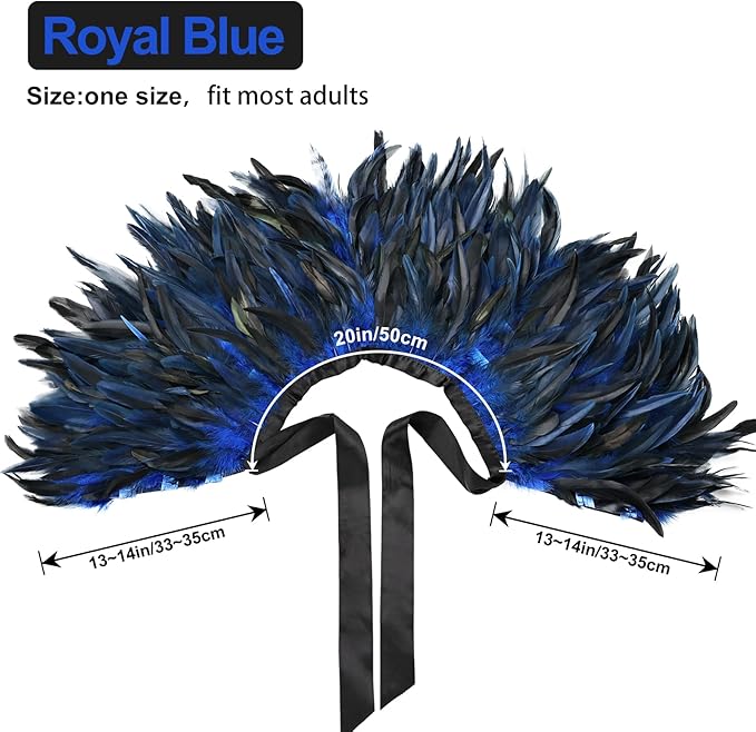 Gothic Natural Feather Shrug Feather Shawl Wrap Cape Victorian Collar for Halloween Cosplay Party Costume Accessories