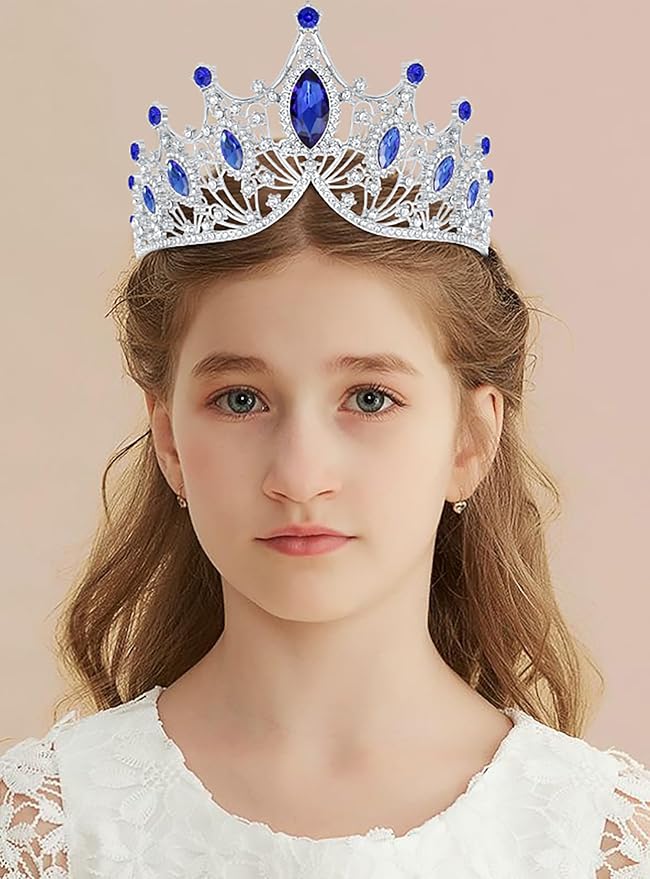 Tiaras Headbands Crown for Women and Girls, Princess Rhinestone Crown for Bridal, Crystal Queen Tiara Head Band Hair Accessories for Prom Wedding and Party