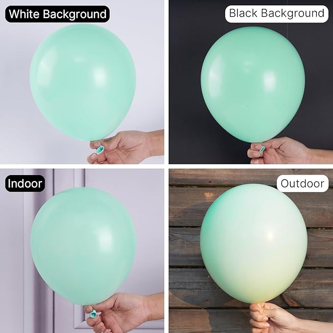 PartyWoo Mint Balloons, 100 pcs Pastel Teal Different Sizes Pack of 36 Inch 18 Inch 12 Inch 10 Inch 5 Inch Pastel Turquoise for Balloon Garland or Arch as Party Decorations, Mint-Q03