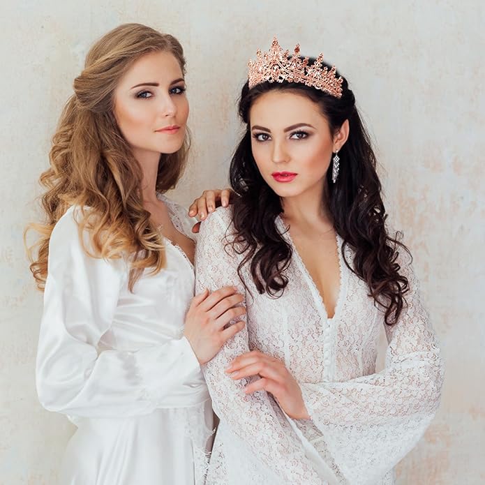 VELSCRUN Birthday Tiara Crowns for Women Girls Crystal Birthday Girl Headband Sash Elegant Princess Crown Happy Birth Party Decorations Women Sisters Birth Gift Hair Accessories