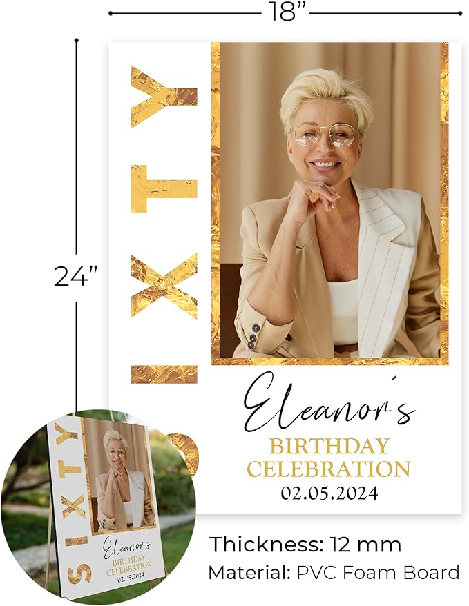 18"x24" Custom Welcome Sign for Party, Personalized Welcome Sign for Birthday Party, Custom Sign in Acrylic, Foam Board, or Coroplast Welcome Signs B (Design A)