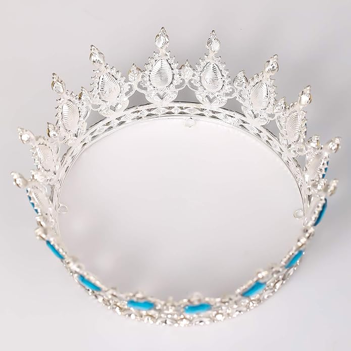 FORSEVEN Queen Crown Rhinestone Wedding Crowns and Tiaras for Women Costume Party Hair Accessories Princess Birthday Crown Crystal Bridal Crown Halloween Decorations Headband