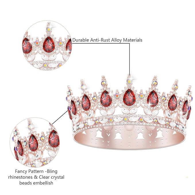 Queen Crown Birthday Crowns for Women, Birthday Girl Sash, Birthday Tiara for Women Set, Princess Rhinestone Birthday Girl Headband Birthday Gifts for Women, Sweet Happy Accessories