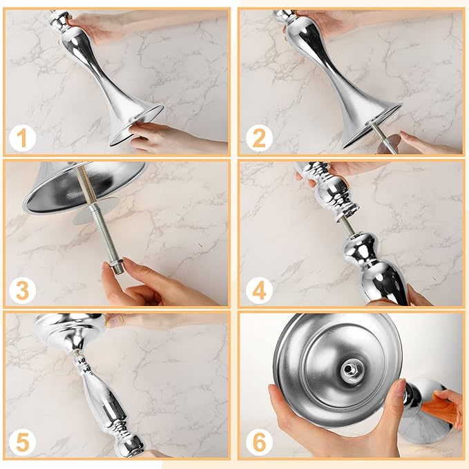 Rtteri 24 Pcs Metal Wedding Centerpiece Table Decoration Gold Flower Stand 20 Inch Tall Wedding Flower Vase Centerpieces for Reception Flower Arrangement Candle Holder Party Dinner Home Decor (Silver)