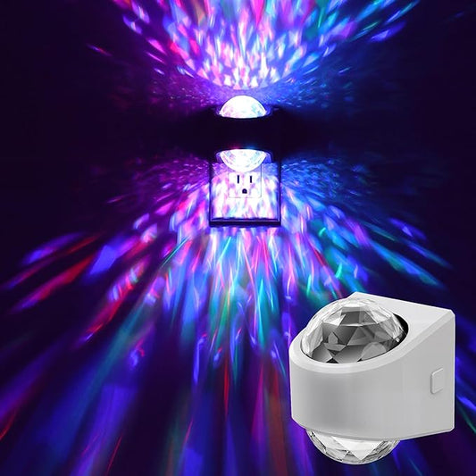 L LOHAS LED Night Light for Kids,Plug in Night Light with Light Sensor,Multi-color Projector Light for Kids Playroom Ceiling Decor Home Theater Party