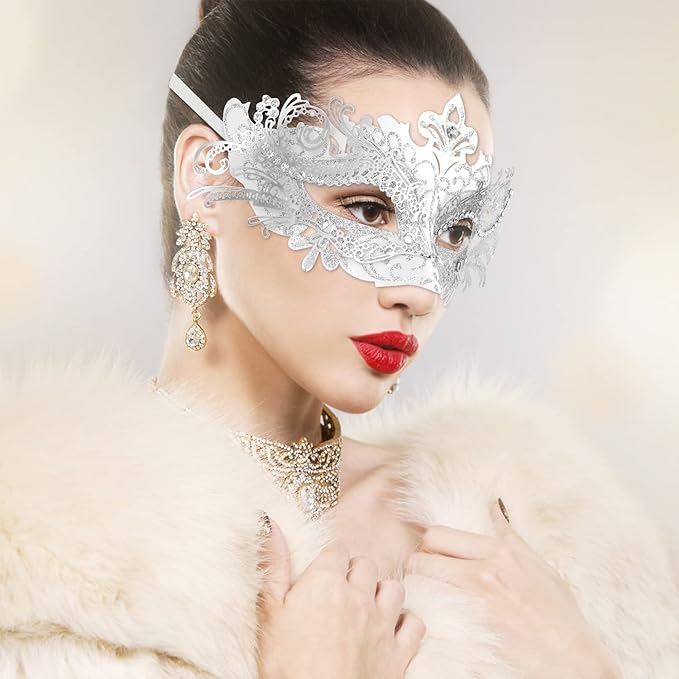 Coddsmz Couple Masquerade Mask Set - Venetian & Mardi Gras Mask for Women & Men