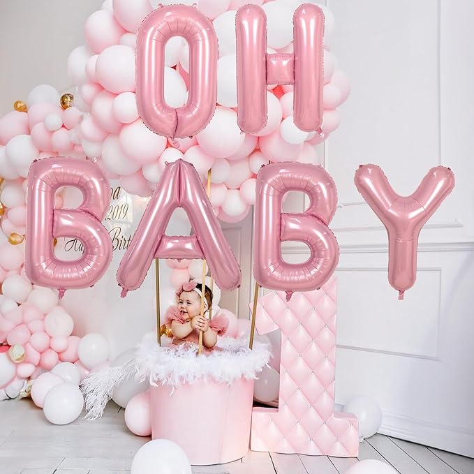 Z Letter Balloon Pastel Pink, 40" Alphabet Foil Word Balloons, Large Inflatable Light Pink Balloon Letter Z, XXL Mylar Custom Letter Balloon Light Pink for Girls Birthday Party Decoration Supplies