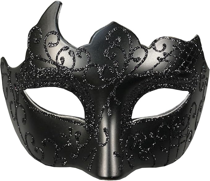 Masquerade Mask for Couple Mardi Gras Venetian Party Mask Set Halloween Costume Accessory