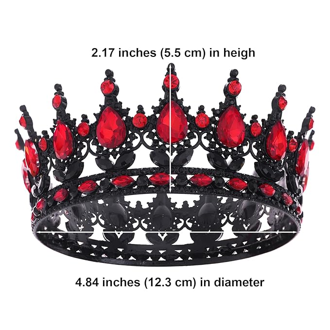 Queen Crown for Women Crystal Tiara for Girl Rhinestone Wedding Headband for Bride Hair Accessories for Costume Birthday Party Prom Gifts