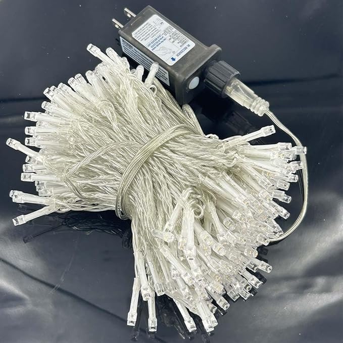 MEHOFOND 100ft 300 LED Christmas String Lights, 8 Lighting Modes Fariy LED String Lights, Timer Plug in Xmas Bday Wedding Party Decoration Outdoor Indoor Holiday Garden Decor (Warm White)(Connectable)