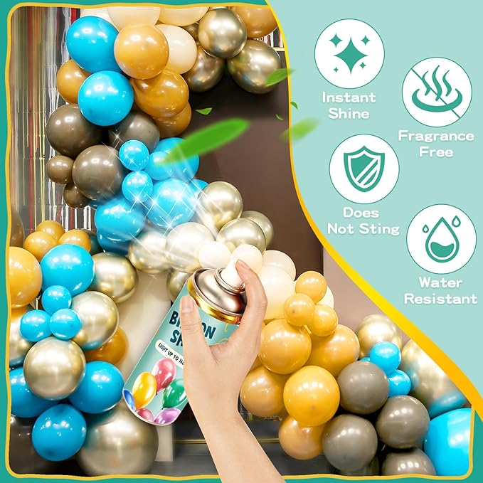 Balloon Shine Spray, 16 Oz High Shine Balloon Spray Odorless, Instant Shine and Lasting More than 7 Days, Waterproof, Perfect for Party, Weddings, and Other Celebrations