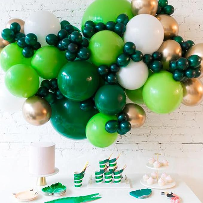 PartyWoo Dark Green Balloons 85 pcs Green Balloons Hunter Different Sizes Pack of 18 12 10 5 Inch Emerald Arch Kit Balloon Garland as Christmas Party Decorations Green-Y56