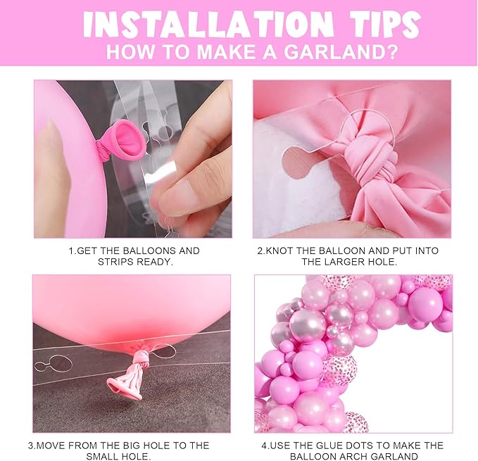 Paready Pink Shades Balloons Garland Arch Kit 115Pcs for Girls Birthday Engagement Wedding Bridal Shower Baby Shower Graduation Party Decorations