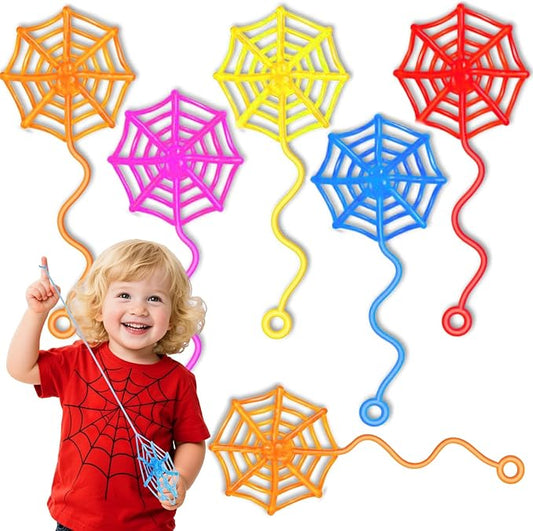50 Pcs Spider Web Sticky Hands for Kids Bulk Halloween Party Favors Decorations,Pinata Stuffers for Kids,Spider Webs for Classroom Prizes,Halloween Goodie Bags Stuffers Sticky Hands Toys for Boys Girl