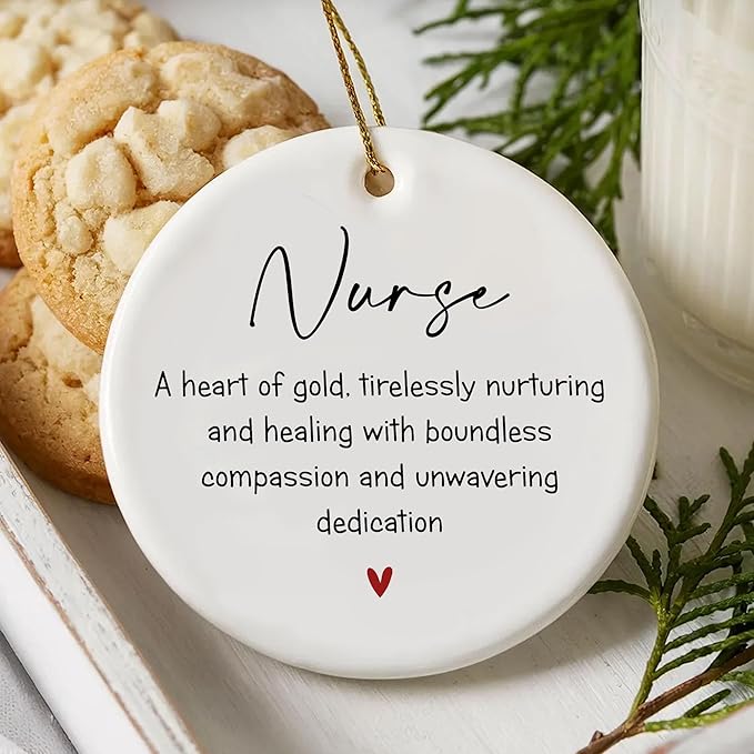 Personalized Nurse Christmas Ornaments 2025, First Christmas Keepsake for Nurse, Gifts for Rn, Nursing Grad, Grad Gifts for Her Women, Rn Ornament Xmas Decorations