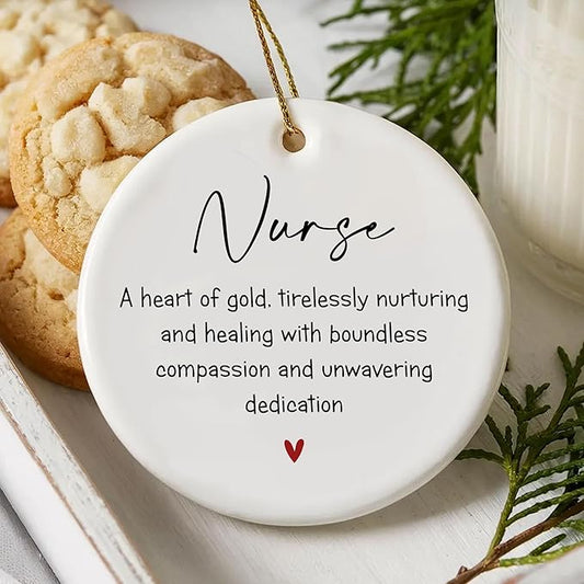 Personalized Nurse Christmas Ornaments 2025, First Christmas Keepsake for Nurse, Gifts for Rn, Nursing Grad, Grad Gifts for Her Women, Rn Ornament Xmas Decorations