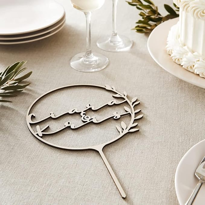 Wedding Cake Toppers, Wedding Cake Toppers Bride and Groom, Custom Cake Topper, Customize Your Own Anniversary Mr and Mrs Cake Topper (Design 1)