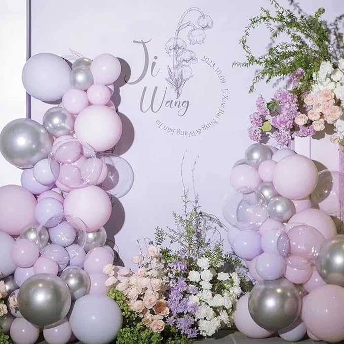 Lilac Purple Balloons, 66pack 12inch Faded Purple Latex Party Balloons for Wedding, Birthday, Graduation, Bridal Shower, Baby Shower, Gender Reveal, Anniversary Party Decorations