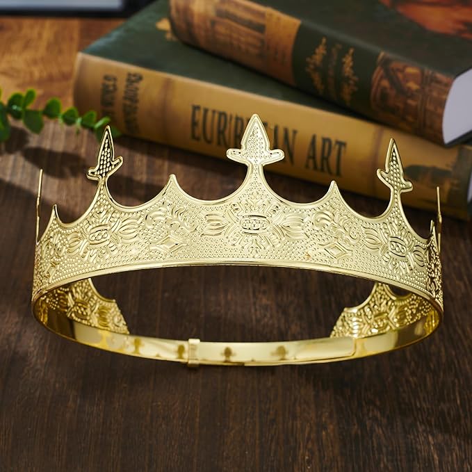 King Crown for Men Crowns Tiara for Birthday Party Costume