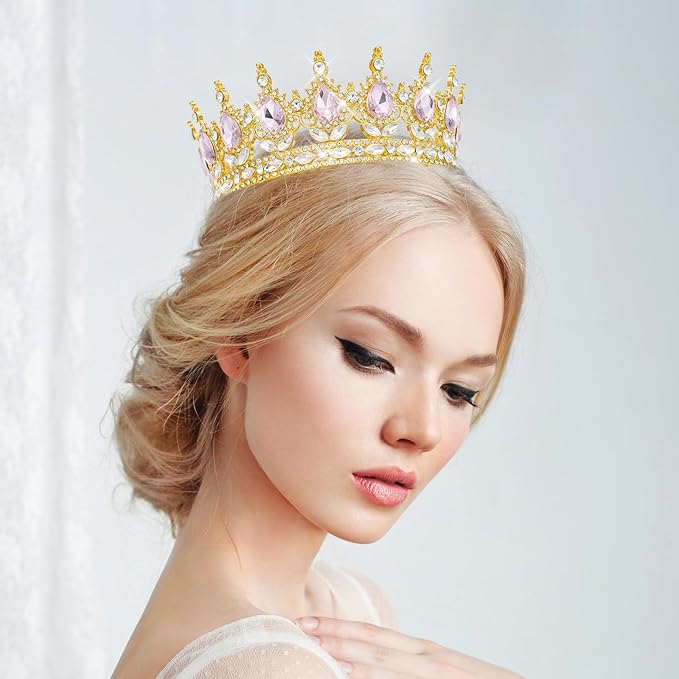 Queen Crown Rhinestone Wedding Crowns and Tiaras for Women Costume Party Hair Accessories Princess BirthdayCrown Crystal BridalCrown