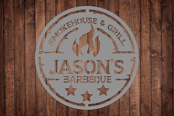 Personalized Metal Barbecue Wall Sign, Custom Barbecues Sign for Outdoor, Large BBQ, Barbecue Metal, Custom BBQ & Grill Signs, Father's Day Gift, Gift for Dad, Grandpa /2