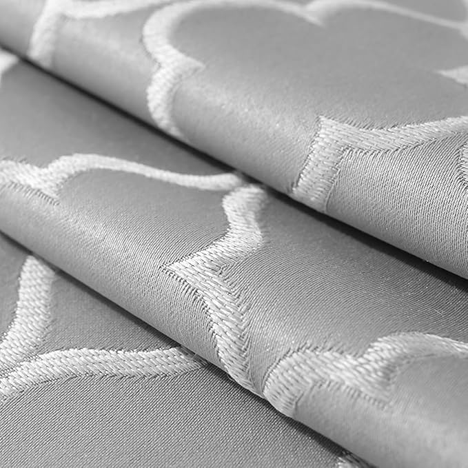 SASTYBALE Jacquard Napkin Flower Pattern Polyester Table Cover - Spill Proof, Wrinkle Resistant, Dust-Proof for Kitchen Dining Tabletop Decoration (Grey, 20X20)