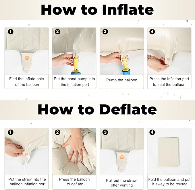 Cream Name Balloon Letters, Large Mylar Helium Alphabet T Custom Balloon Letter Beige Decor, 40 Inch Inflatable Sand White Letter T Foil Customize Balloons for Girls Birthday Party Decoration Supplies