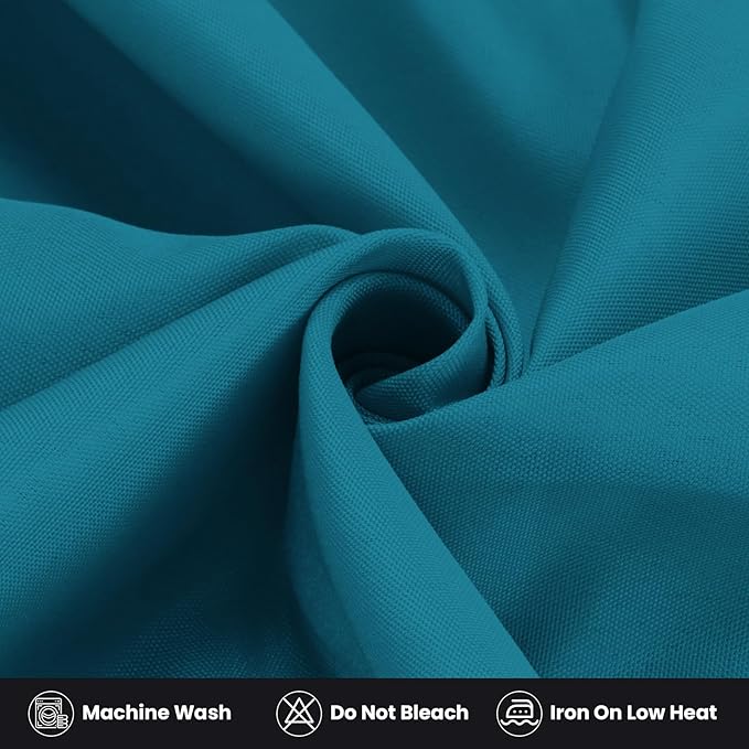 Ascoza 2 Pack Fitted Tablecloth for 4 Foot Rectangle 48 x 24 Inch Caribbean Blue Table Covers Water Resistant Polyester Cloth for Folding, Parties,Display, Trade Show (Caribbean Blue)