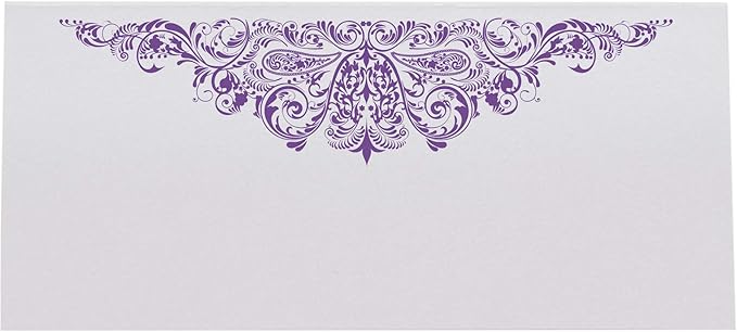 Paisley Place Cards, Purple (Choose Color), Set of 60, Pre-cut and Scored - Wedding, Party, Dinner, and Special Events - Made in the USA
