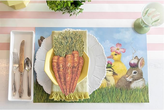 Hester & Cook Table Accent Place Cards - Dinner Name Cards for Table Setting Set of 12 - Made in USA (Carrots)