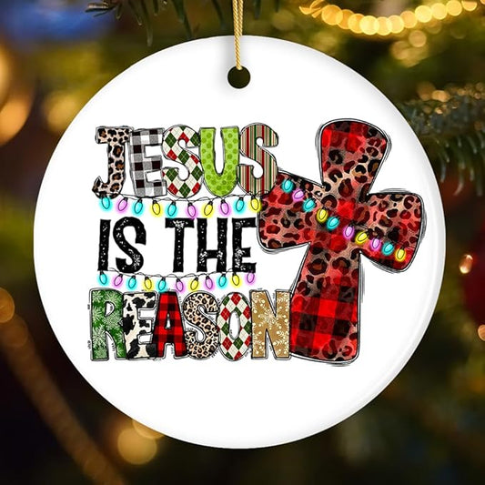 Jesus is The Reason Christmas Ornament, Holy Nativity Remembrance Keepsake